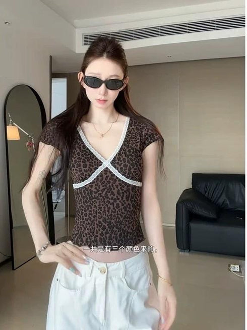 V-neck Fitted Tops
